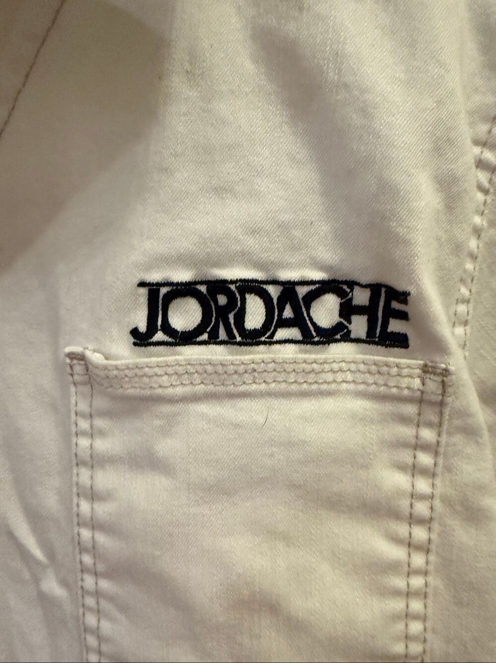 Jordache Vintage White Denim Mechanics Jumpsuit sz XXL EUC - Picture 3 of 11